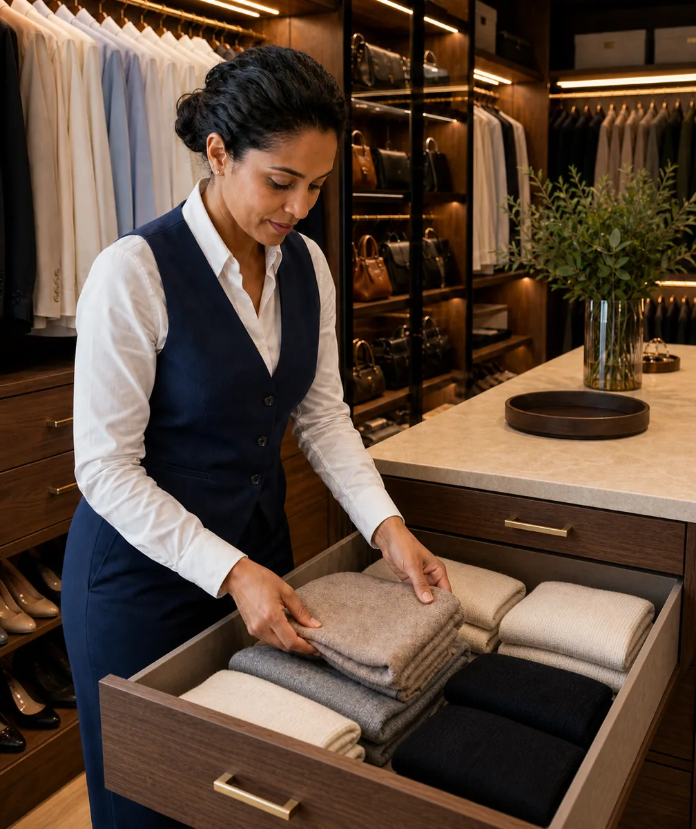Detalhe do curso Organização de Closets em residência de alto padrão